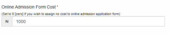 admission cost